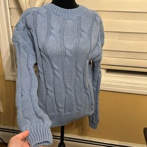 BRAND NEW Cable Knit Drop Shoulder Sweater size medium women’s